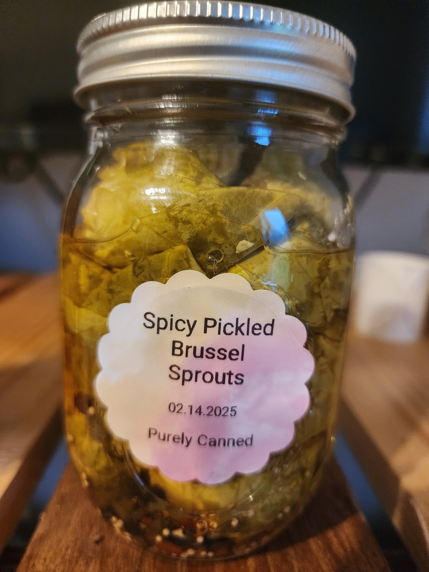 Spicy Pickled Brussel Sprouts