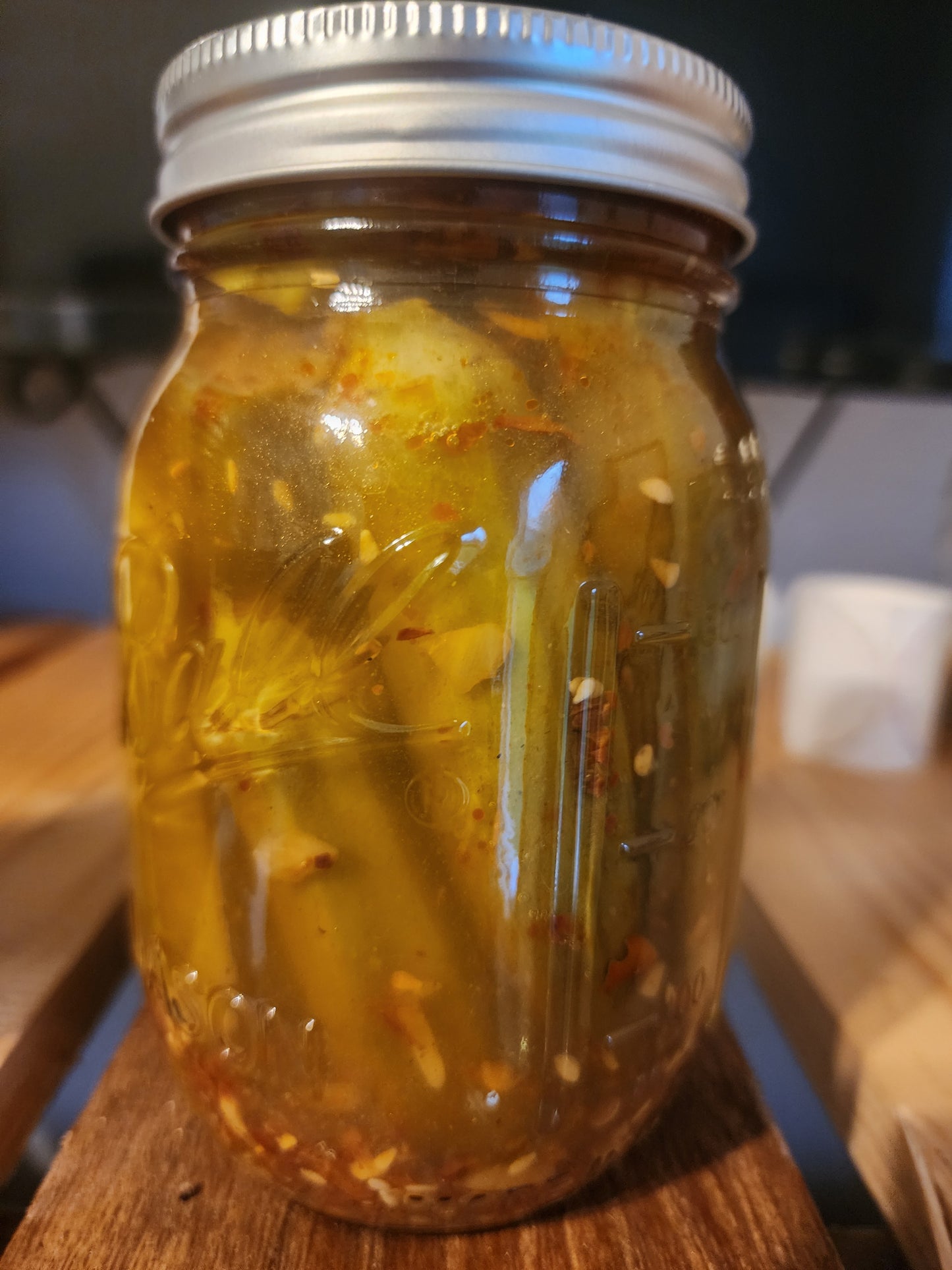 Pickled Chili Onion Crunch Okra