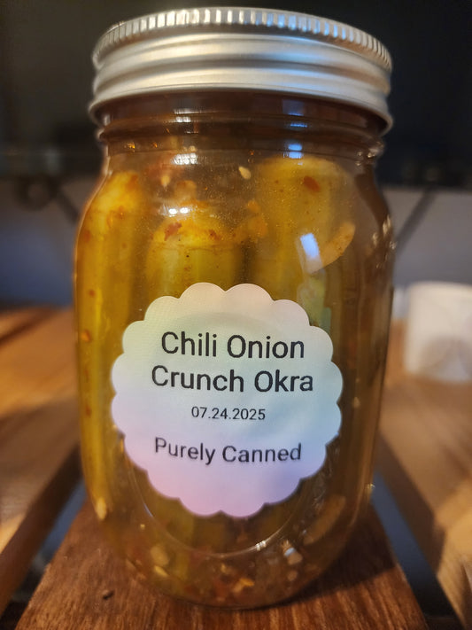 Pickled Chili Onion Crunch Okra
